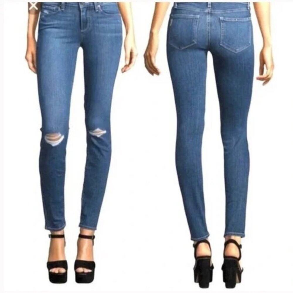 PAIGE Jeans Verdugo Ultra Skinny Shaw Destructed Jeans Size 25